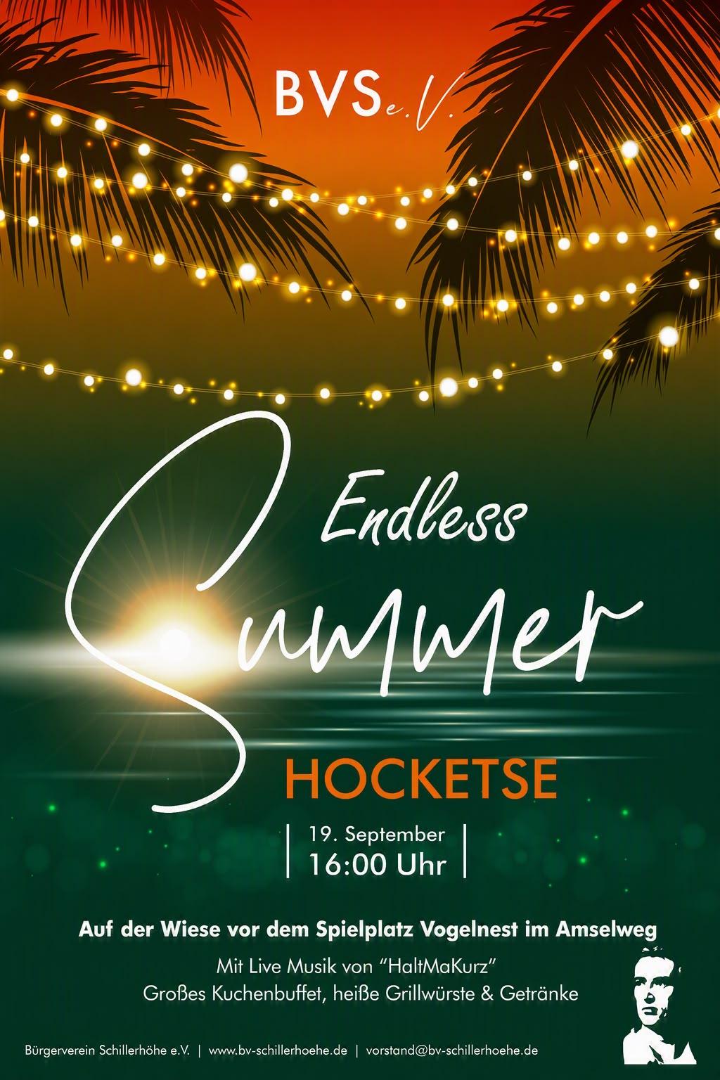 Flyer zur Endless Summer Hocketse