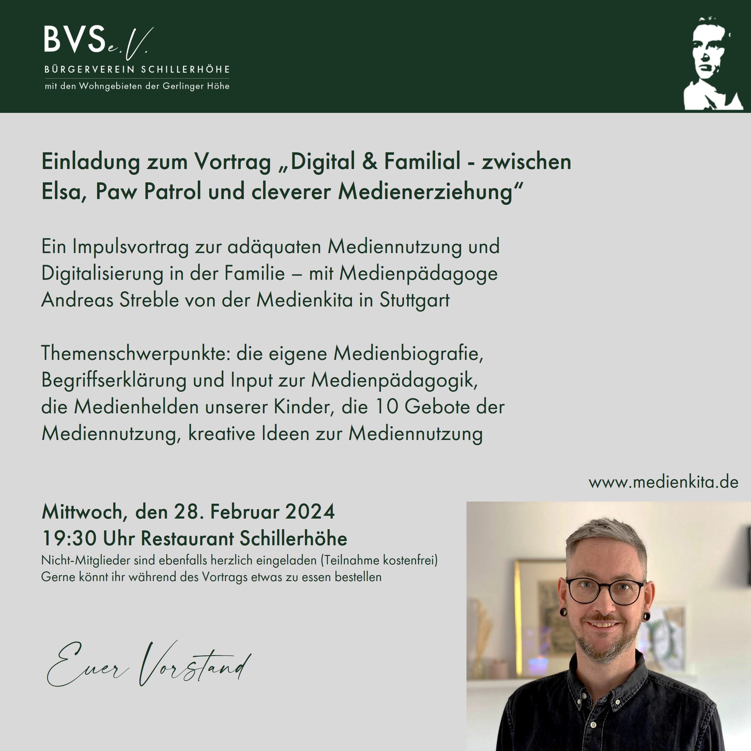 Einladung zum Vortrag "Digital und Familial"